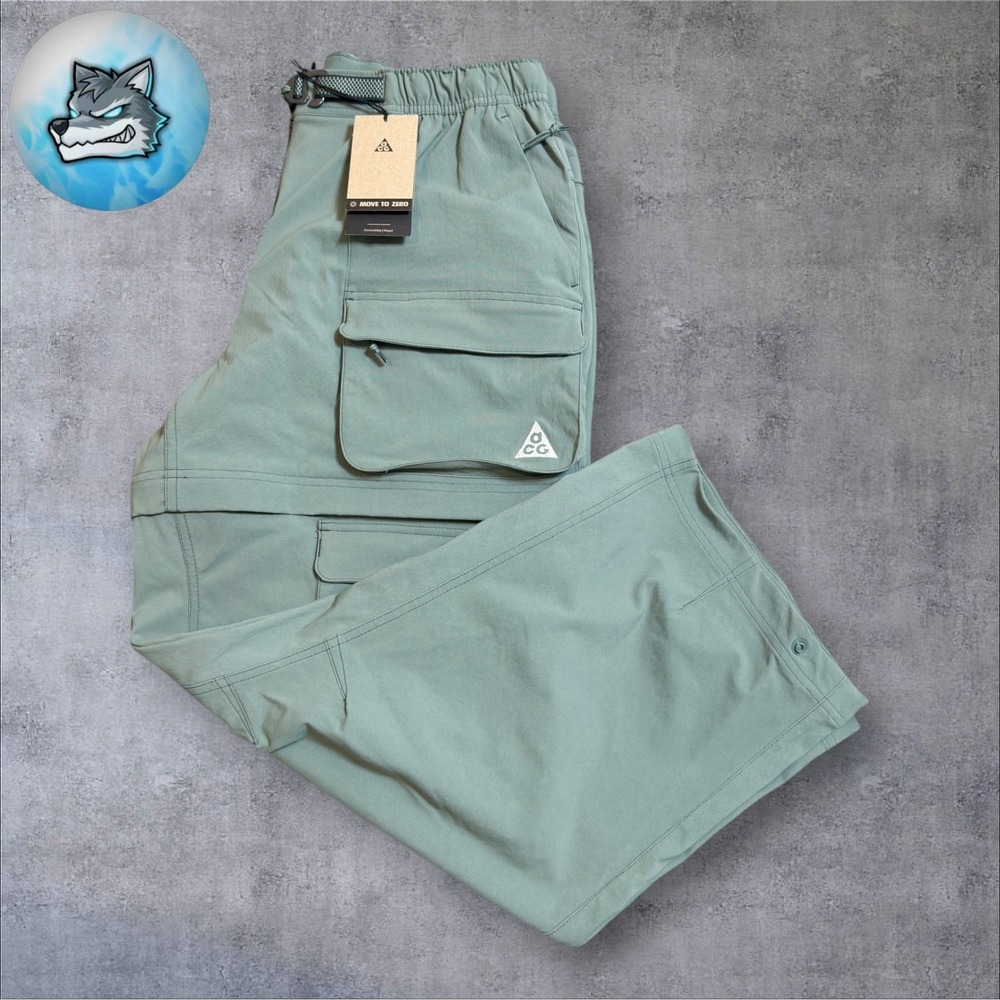 Nike ACG Womens Smith Summit Zip Off Convertible Pants Light Green HV6391-364 L - Picture 3 of 7